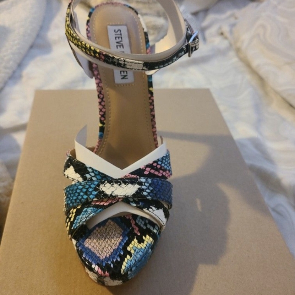 Steve Madden Colorful Snakeskin Heels